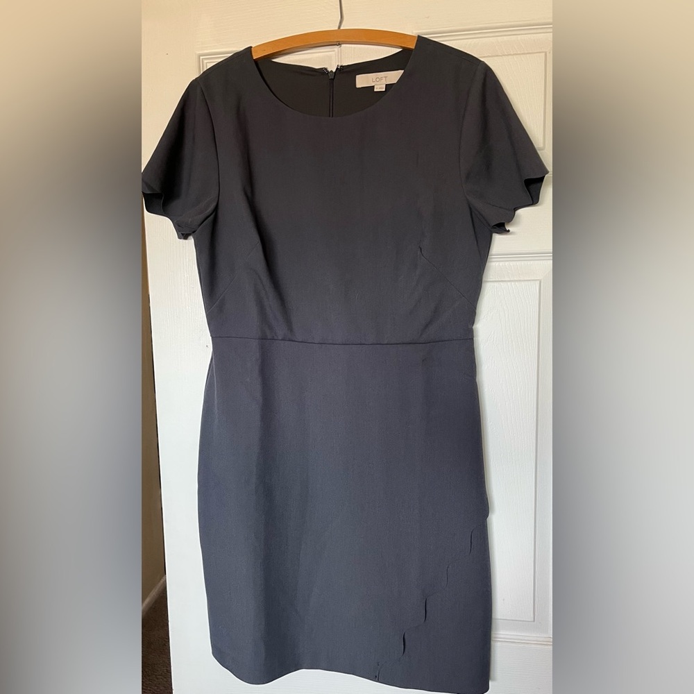 LOFT Charcoal Mini Dress